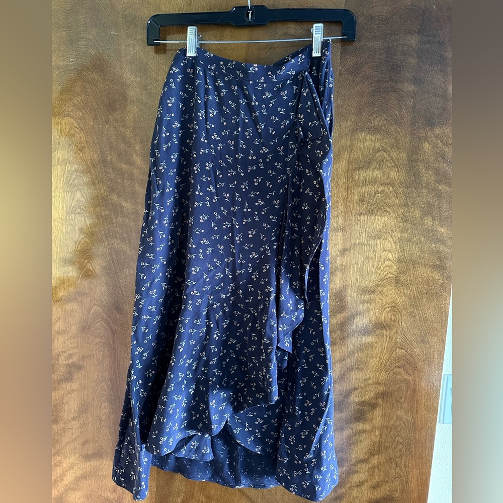 Madewell midi floral skirt